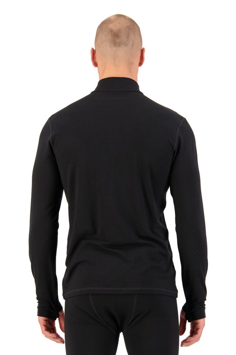 Cascade Merino Flex 1/4 Zip (Black) - Skiundertrøje fra Mons Royale - Hos Snowdays.dk